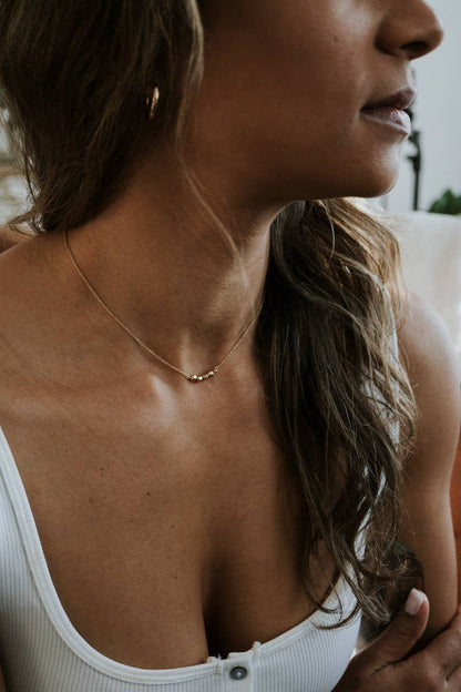 May You Be Happy Sterling Silver Necklace by Becoming Jewelry