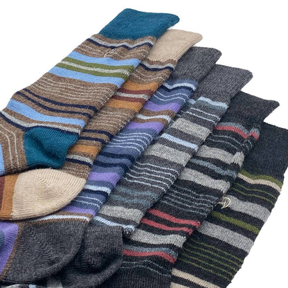 Dahlia Stripe Alpaca Socks by Shupaca Alpaca - Maine Yarn & Fiber Supply