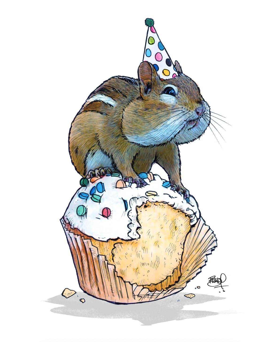 Cheeky Greeting Card (blank inside) by Shawn Braley Illustration
