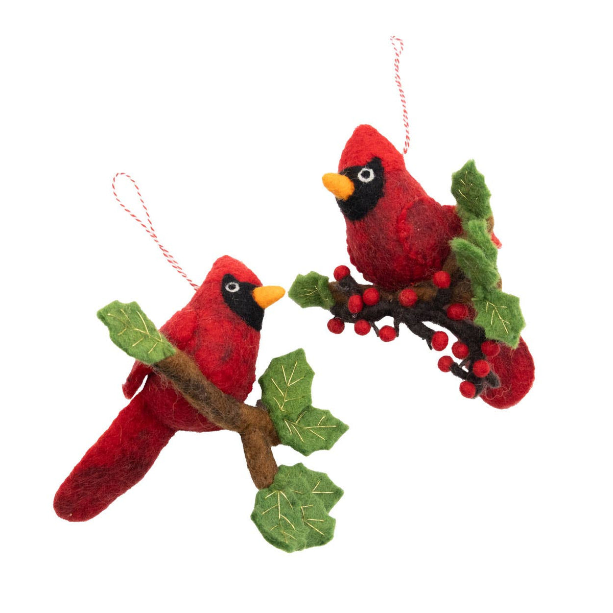 Red Cardinal on Branch Ornament from The Winding Road