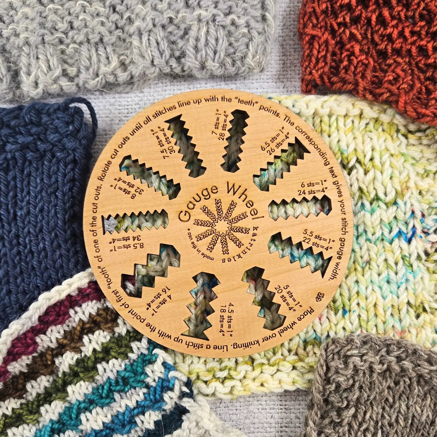 Gauge Wheel Tool by Katrinkles - Maine Yarn & Fiber Supply