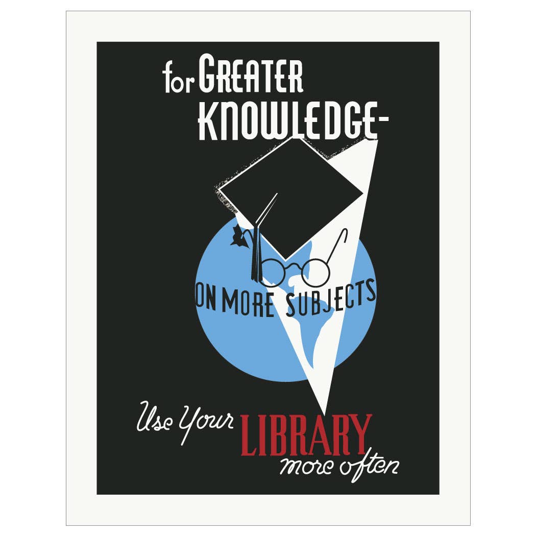 Greater Knowledge Use Your Library Magnet by Fridgedoor