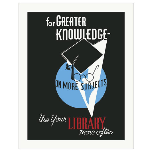 Greater Knowledge Use Your Library Magnet by Fridgedoor