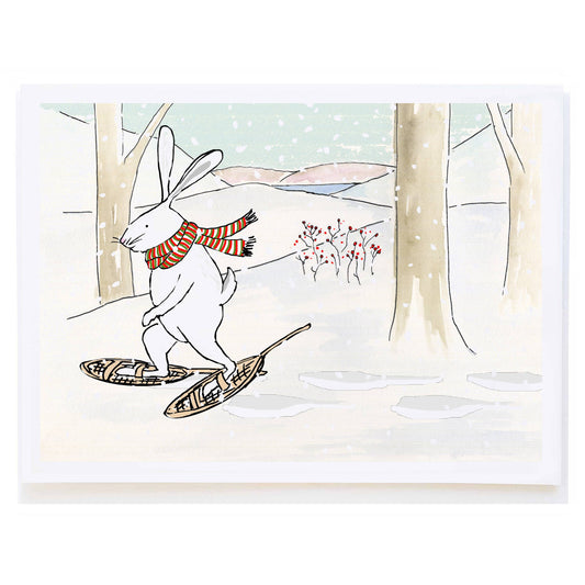 Snowshoe Hare - Greeting Card (Blank Inside) by Molly O