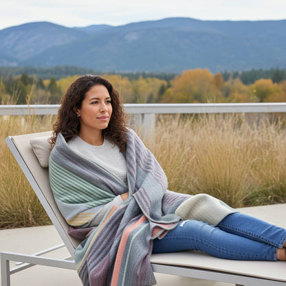 Alpaca Throw in Spectrum from Shupaca Alpaca