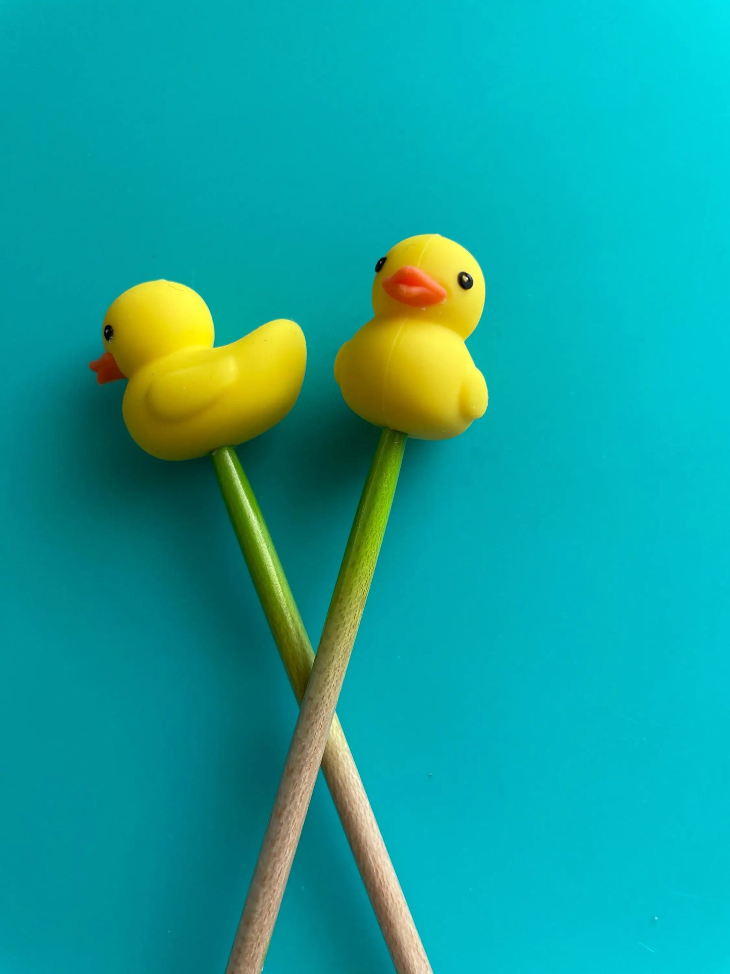 Yellow Rubber Duck Duckie Stitch Stoppers from Comma Craft Co - Maine Yarn & Fiber Supply