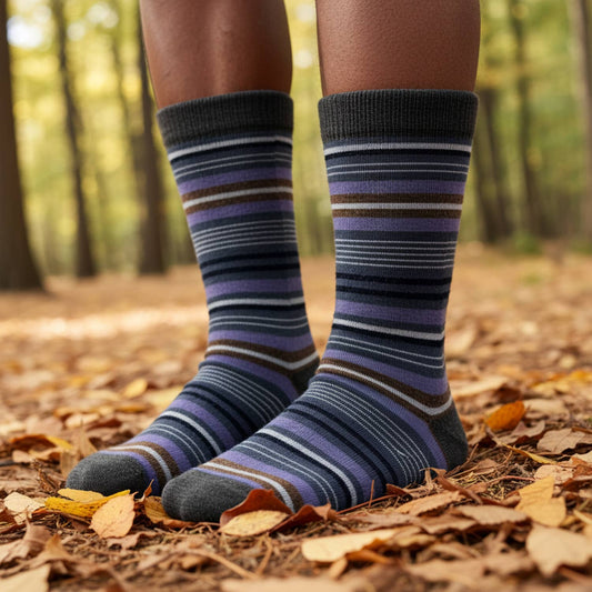 Dahlia Stripe Alpaca Socks by Shupaca Alpaca - Maine Yarn & Fiber Supply