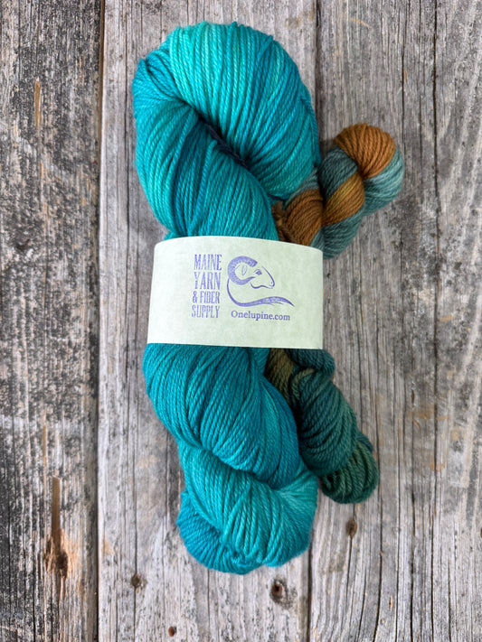 Schoodic: Teally Teal + Helsinki - Riff Shawl Kit