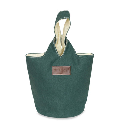 Loop Tote in Waxed Hunter Green from Maika