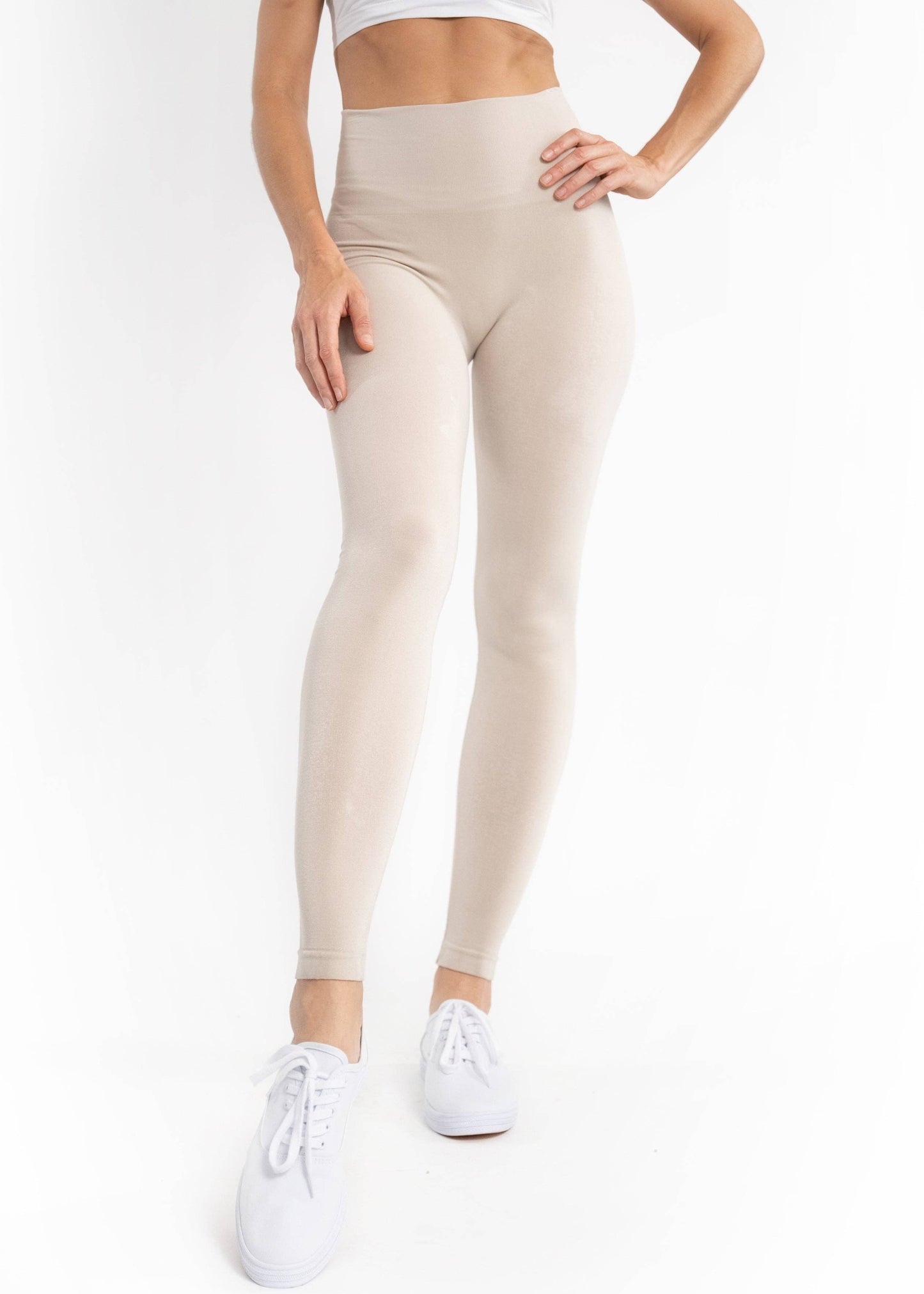 High-Waist Full Length Leggings by Elietian