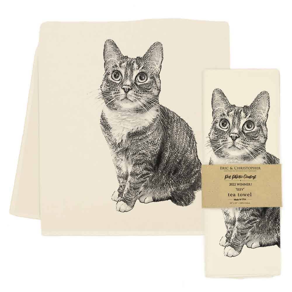 "Izzy" the Cat Tea Towel from Eric and Christopher