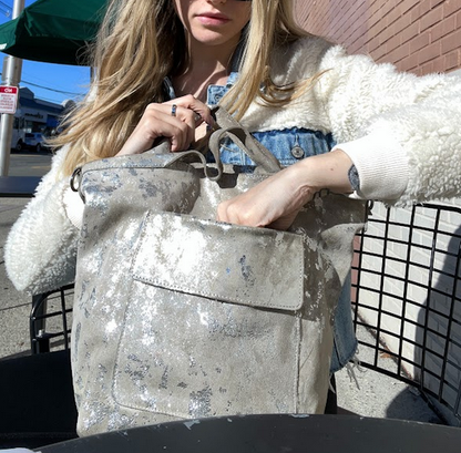 Bianca Handcrafted Leather Tote/Crossbody Bag by Latico Leathers - Maine Yarn & Fiber Supply