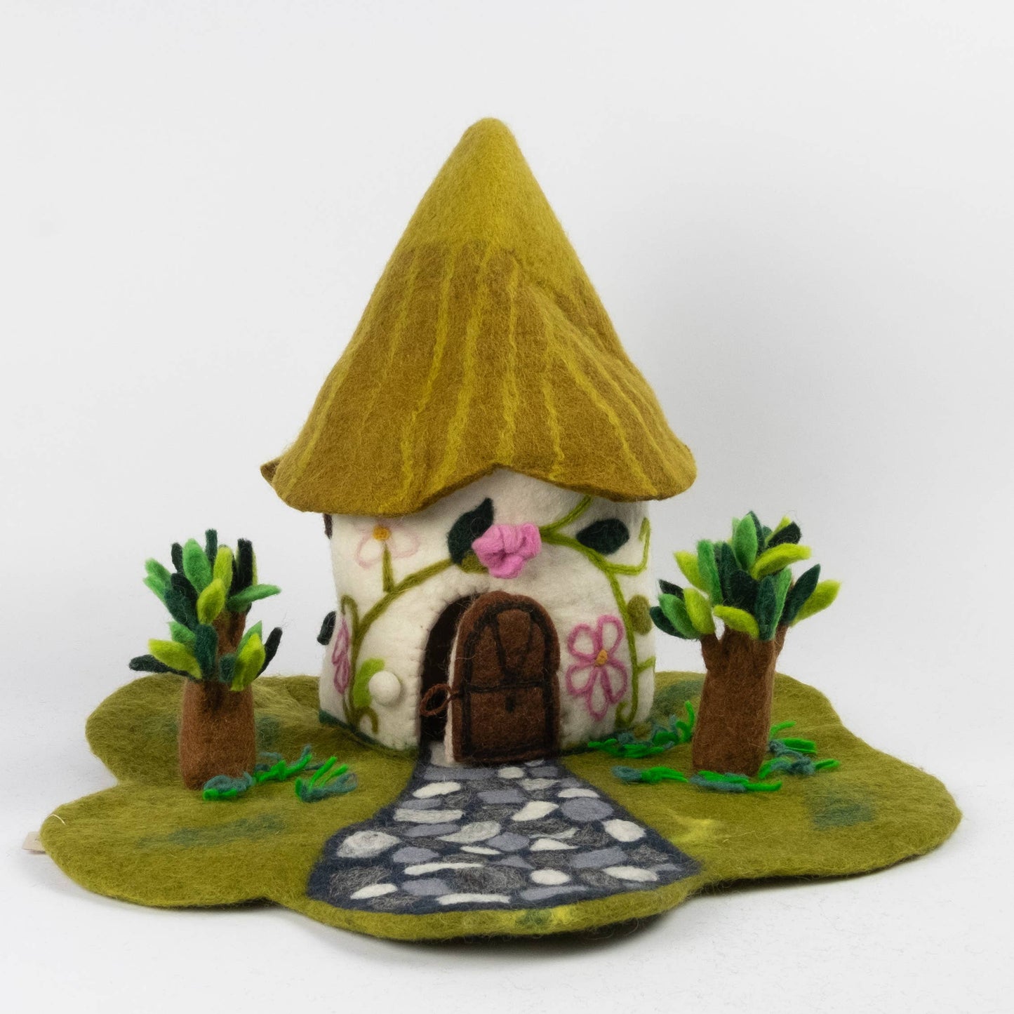 Felt Country Cottage Playset For Finger Puppets by The Winding Road - Maine Yarn & Fiber Supply