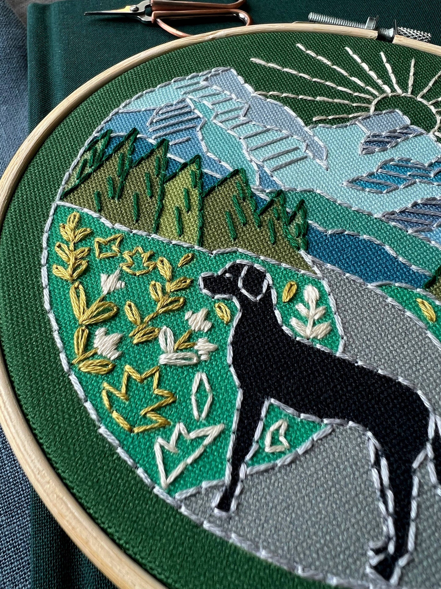 Trail Dog Embroidery Kit by Rikrack