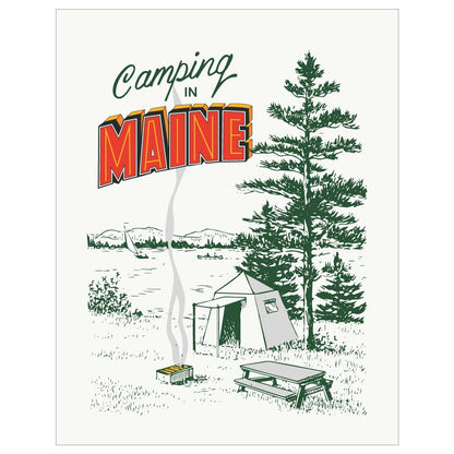 Camping in Maine Magnet by Fridgedoor