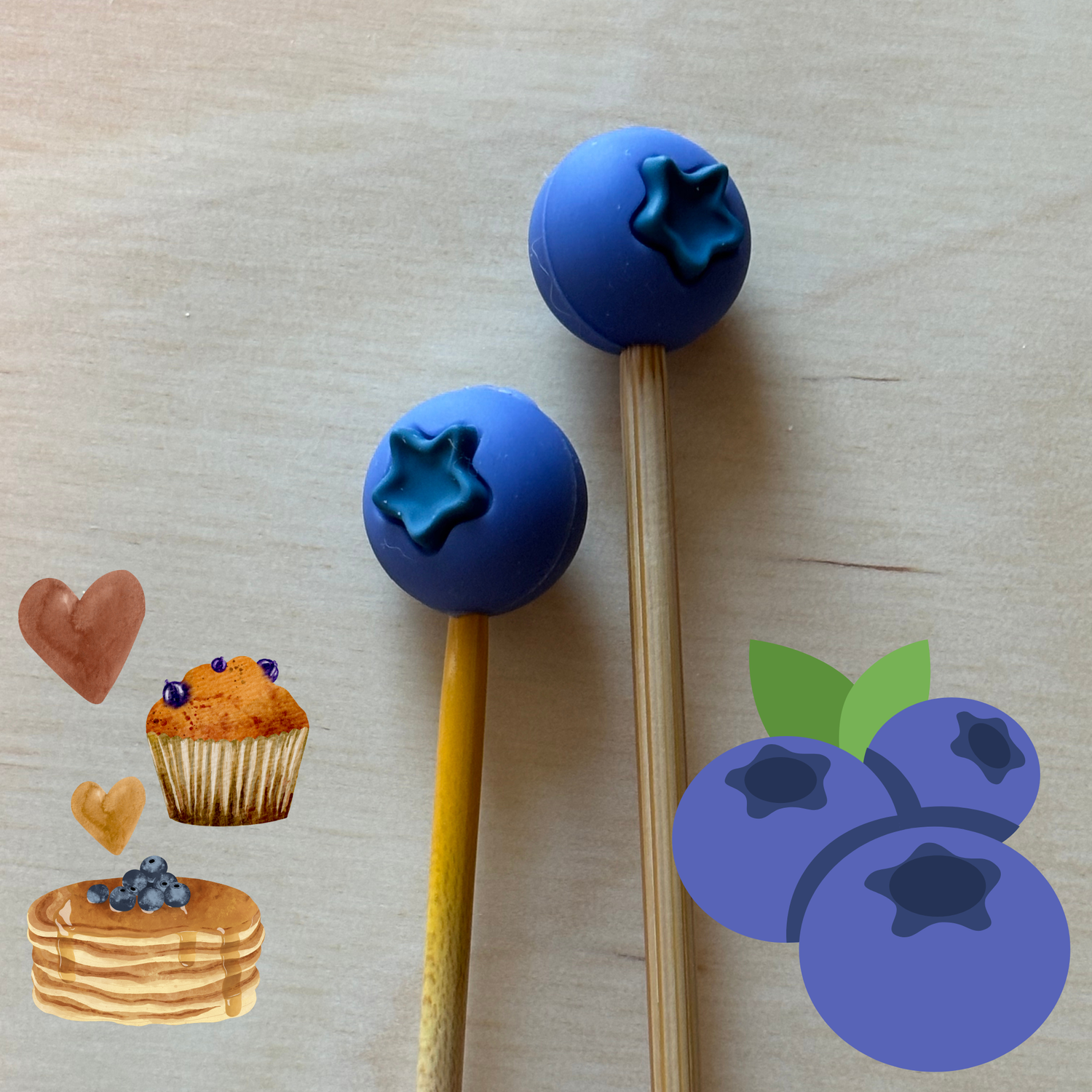 Blueberries Stitch Stoppers from Comma Craft Co - Maine Yarn & Fiber Supply