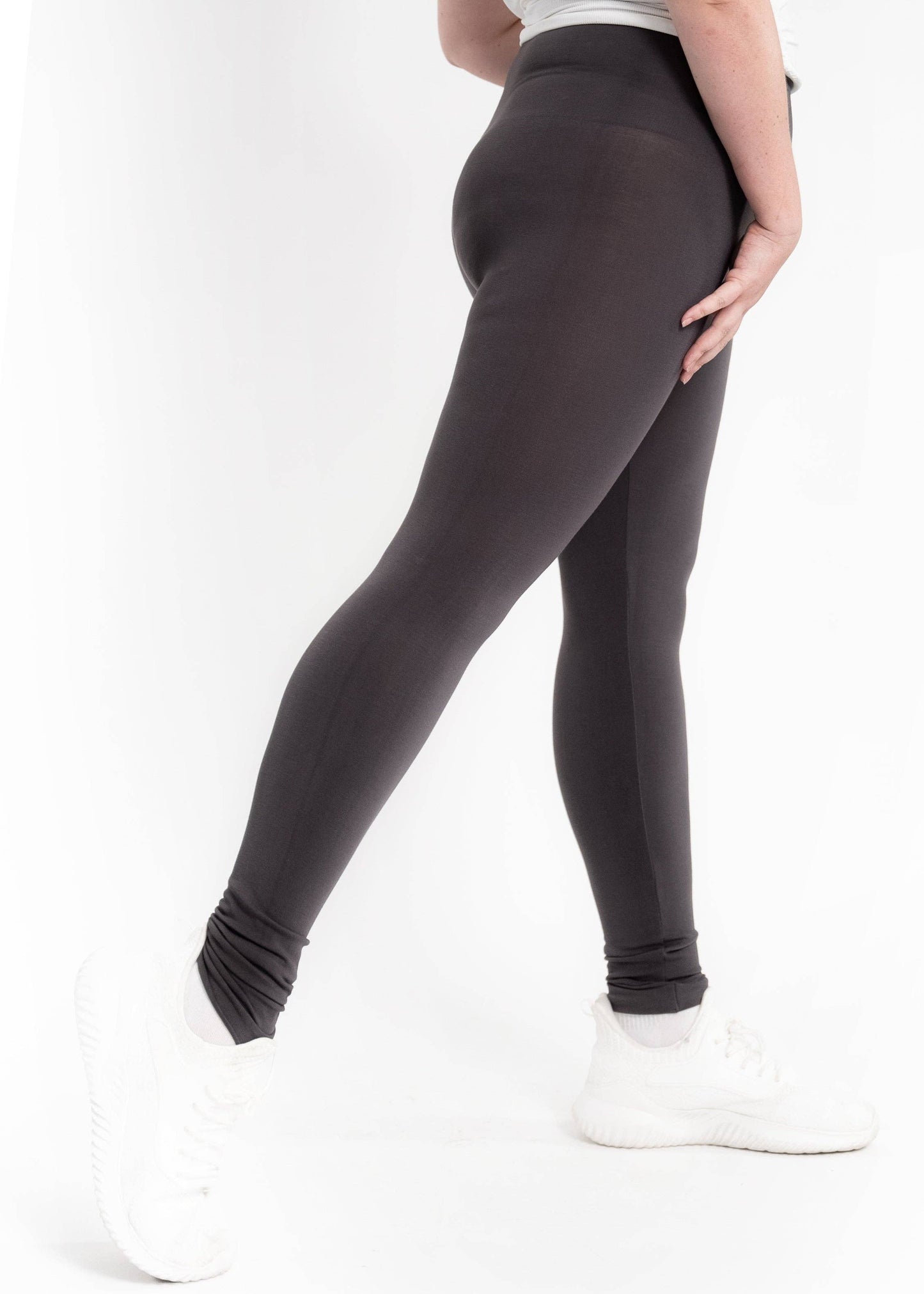 PLUS High-Waist Full Length Leggings by Elietian