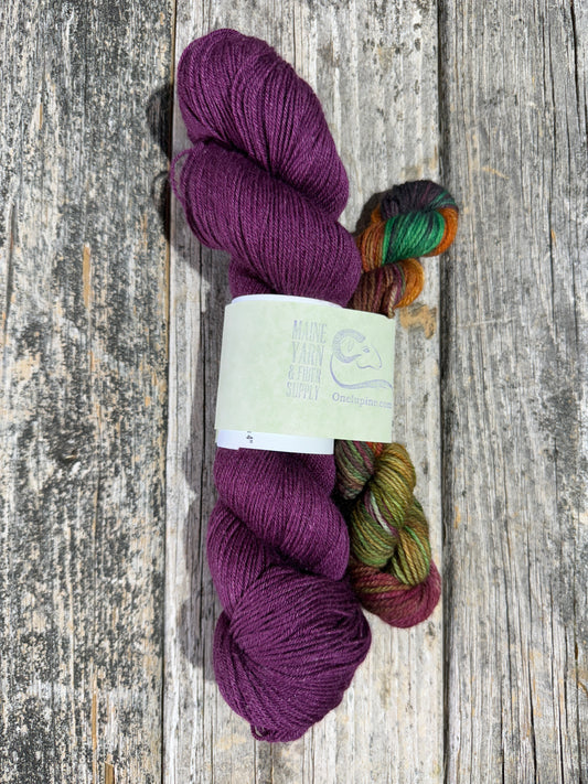 Kokadjo: Sangria + Dr. Mallard - Riff Shawl Kit