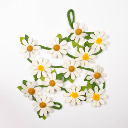 Daisy Felt Flowers Garland by The Winding Road - Maine Yarn & Fiber Supply
