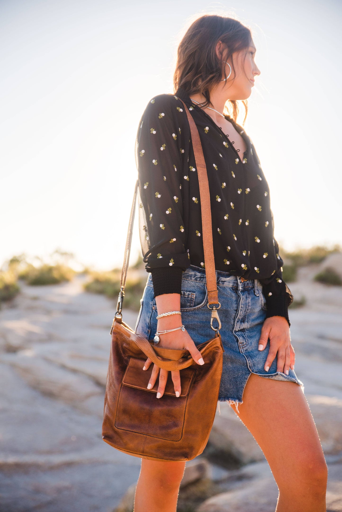 Bianca Handcrafted Leather Tote/Crossbody Bag by Latico Leathers - Maine Yarn & Fiber Supply