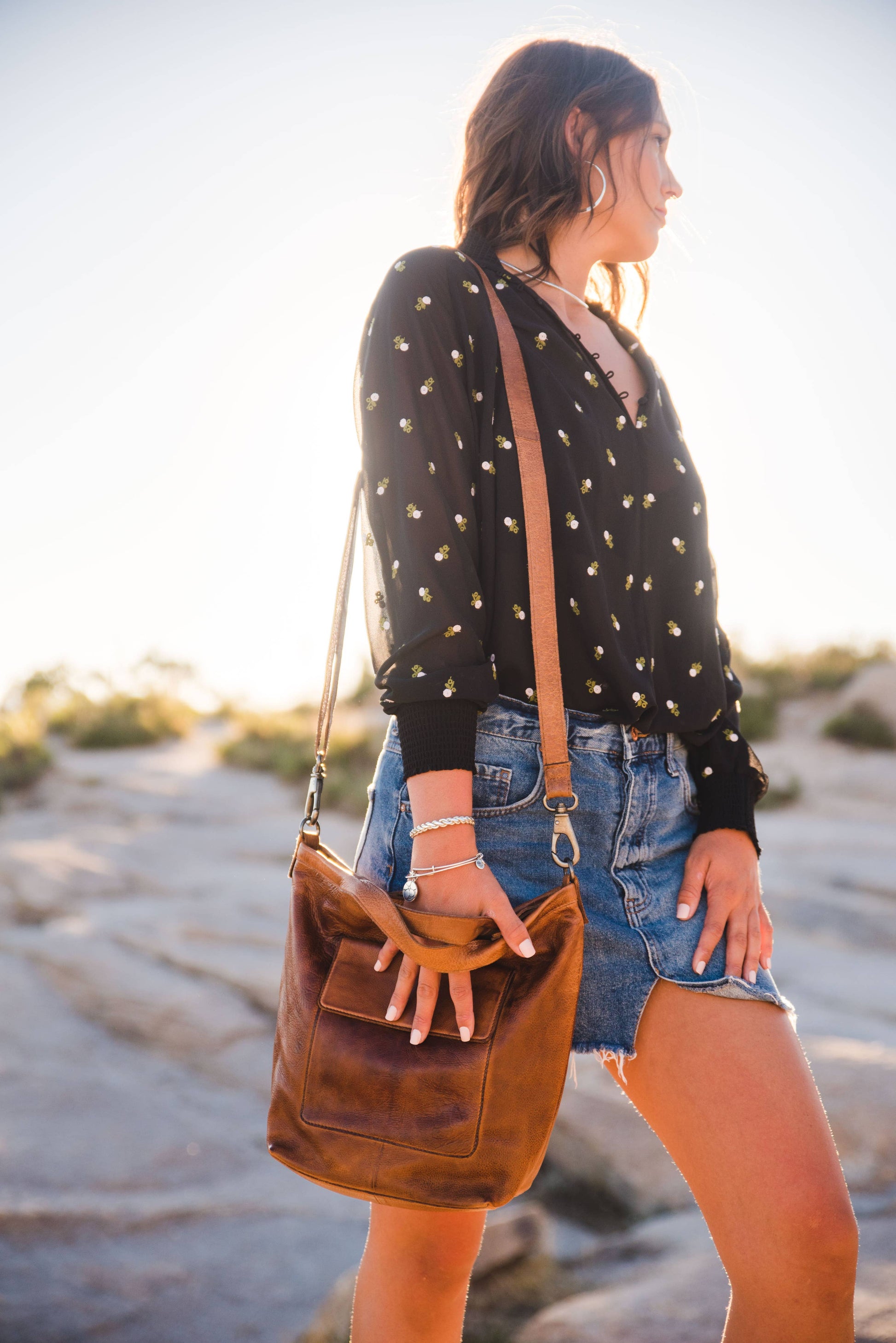 Bianca Handcrafted Leather Tote/Crossbody Bag by Latico Leathers - Maine Yarn & Fiber Supply