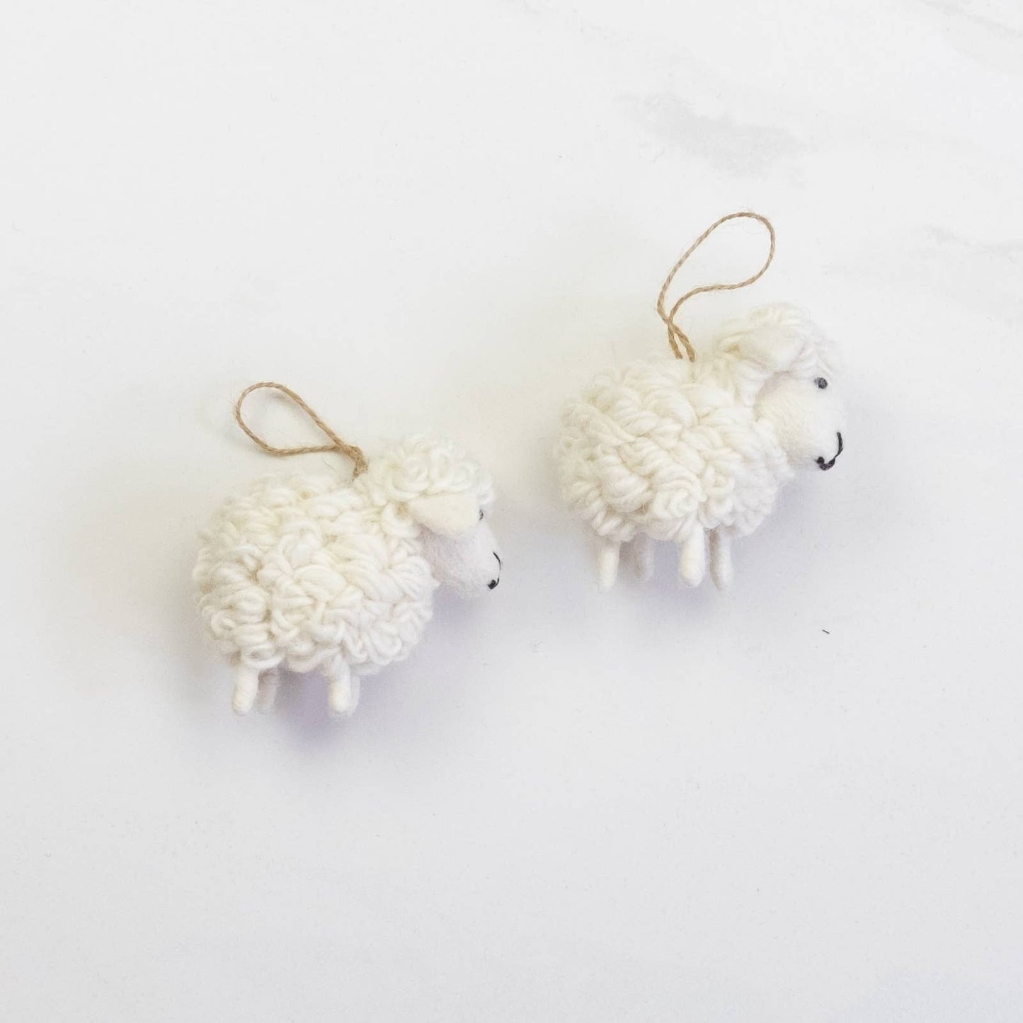 White Sheep Holiday Ornaments by The Winding Road