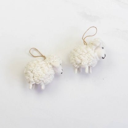 White Sheep Holiday Ornaments by The Winding Road