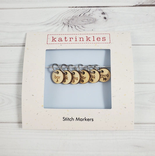 Sock Instruction Stitch Marker Set by Katrinkles
