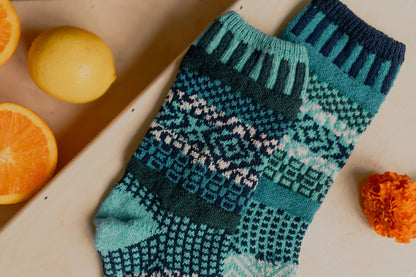 Evergreen Cotton Crew Socks by Solmate Socks