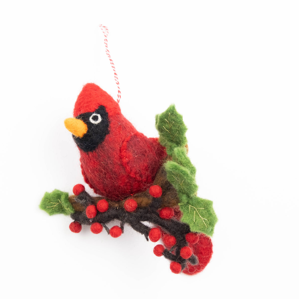 Red Cardinal on Branch Ornament from The Winding Road