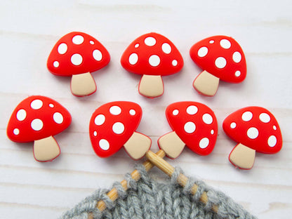 Mushroom Stitch Stoppers from Fox & Pine Stitches