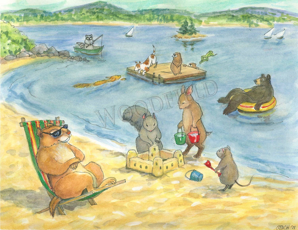 Day at the Beach - Greeting Card by Woodfield Press