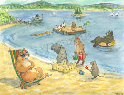 Day at the Beach - Greeting Card by Woodfield Press