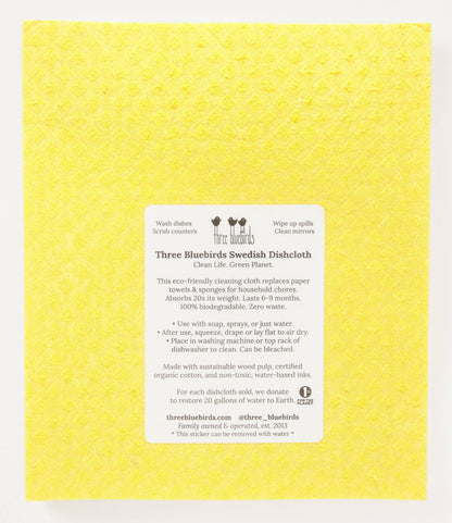 Lucille on Yellow - Swedish Dishcloths by Three Blue Birds - Maine Yarn & Fiber Supply