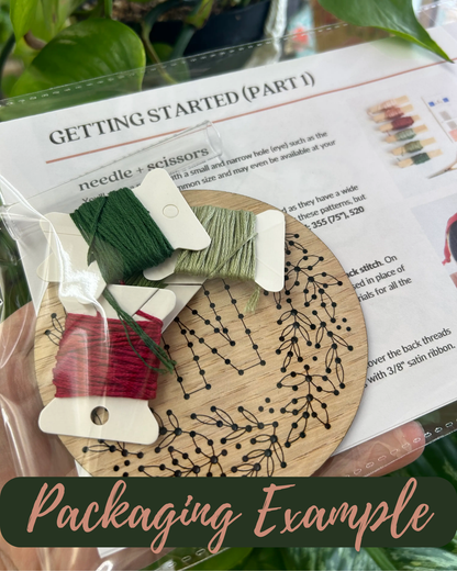 Floral Bird DIY Embroidery Kit by The HNB House - Maine Yarn & Fiber Supply