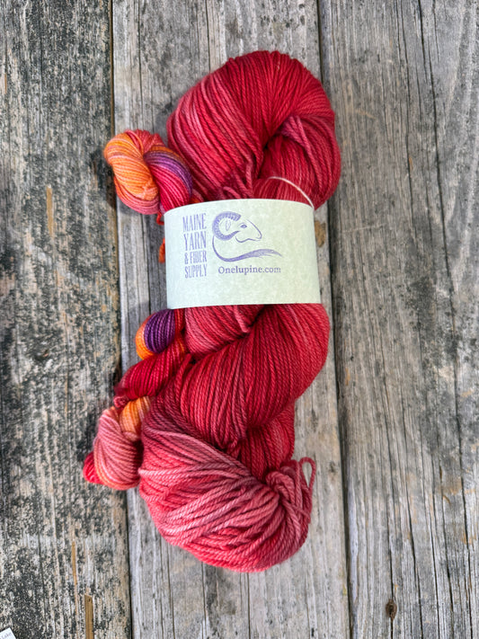 Schoodic: Cardinal Sin & Zinnia - Riff Shawl Kit
