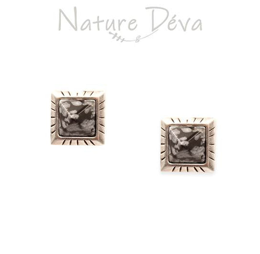 Obsidian Post Earrings by Earth Dreams Jewelry