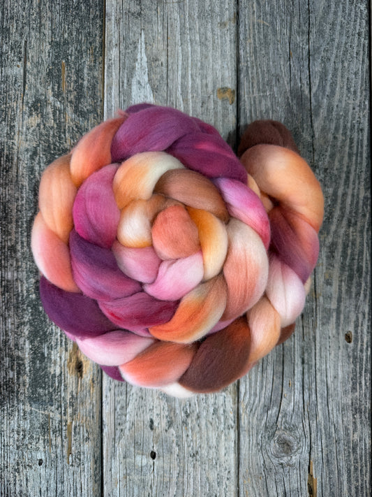 Hand Dyed by Bristol Ivy Merino Top Braid ~6oz