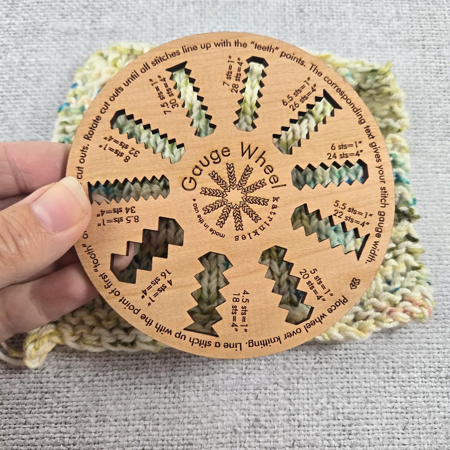 Gauge Wheel Tool by Katrinkles - Maine Yarn & Fiber Supply