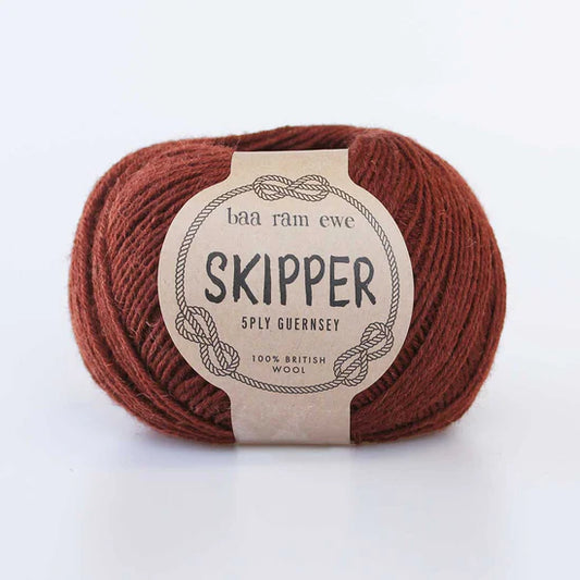 Skipper Guernsey: Malin Bronze by Baa Ram Ewe - Maine Yarn & Fiber Supply