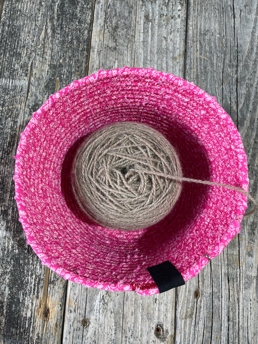 Barbie - Handmade Fabric/Rope Project Bowls by TkPomroy/The Wooly Ghost