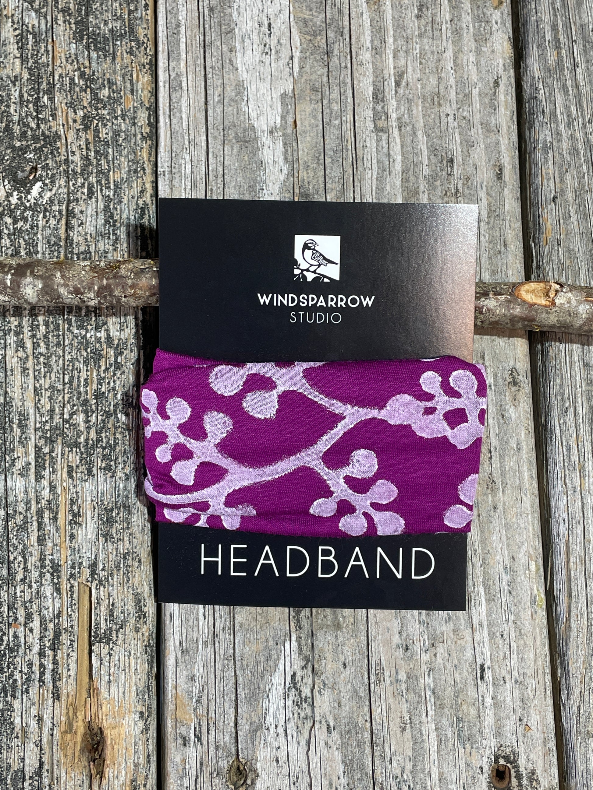 Colorful Botanical Headbands with White Ink by Windsparrow Studio - Maine Yarn & Fiber Supply