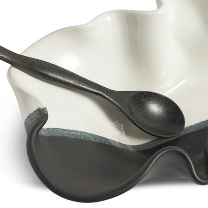 Oblong Bowl with Rosewood Spoon from Hilborn Pottery Design