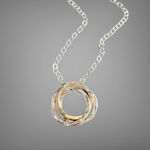 Love Knot 18" Silver & Gold Necklace by Cullen Jewelry Design