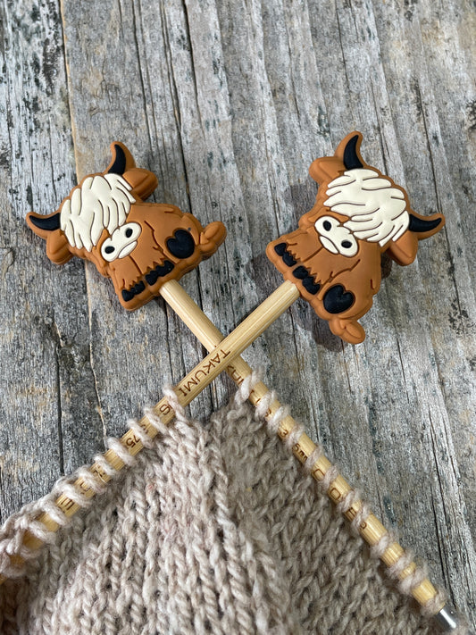 Set of 2 Needle Toppers: Wooly Cows