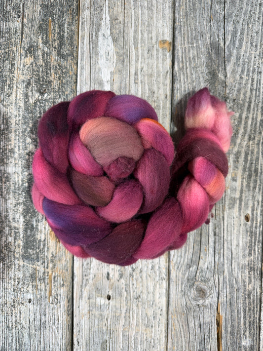 Hand Dyed by Bristol Ivy Targhee Top Braid 4oz