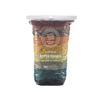 Lotta Loops Packs of (Traditional Size) Loops for Friendly Potholder Loom by Harrisville Designs