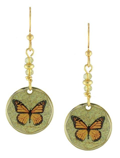 Monarch Butterfly 18in necklace & Earrings by Earth Dreams Jewelry