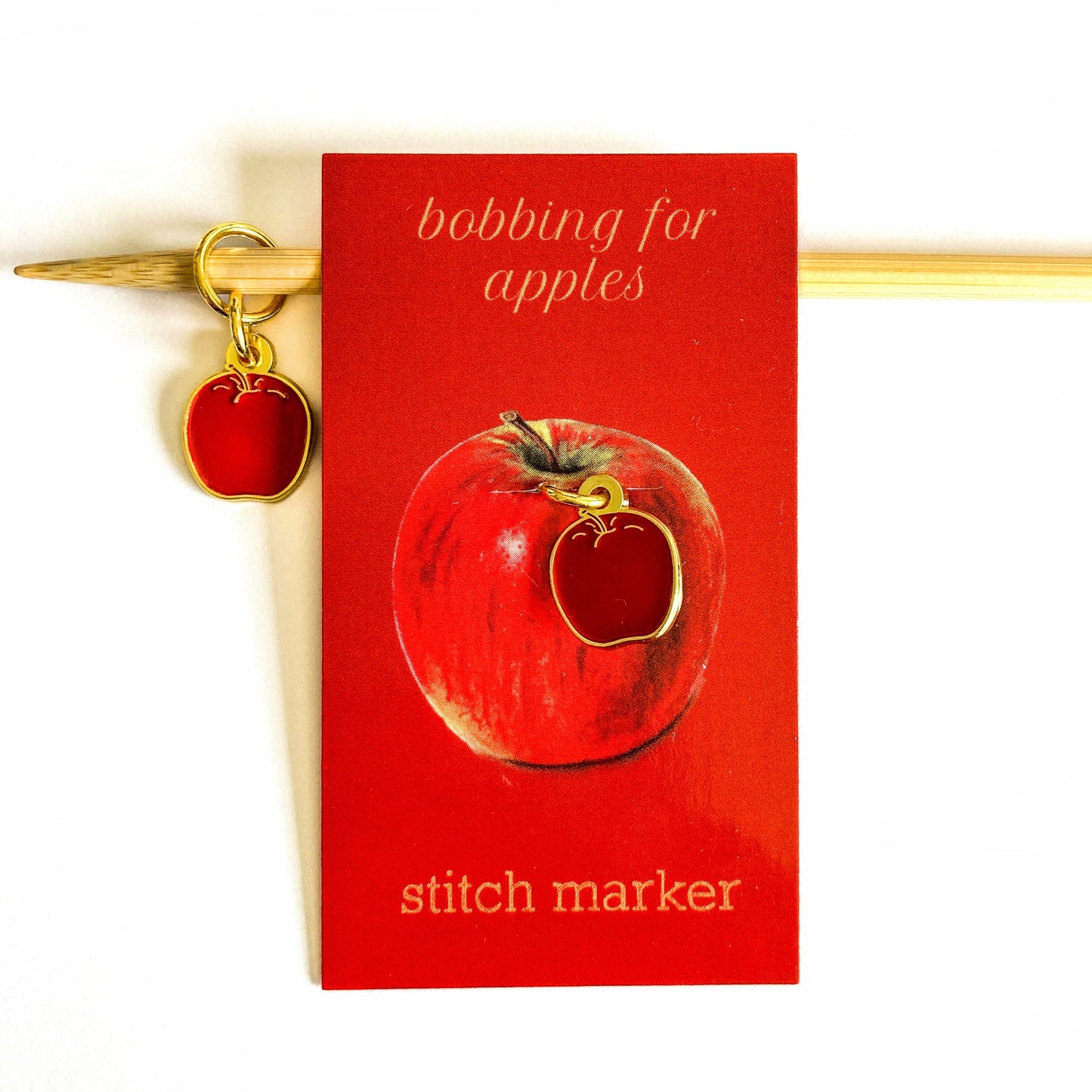 Apple Single Stitch Marker from Firefly Notes