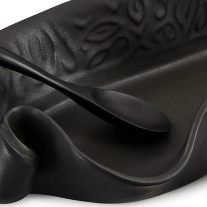 Asparagus Dish with Rosewood Spoon from Hilborn Pottery Design